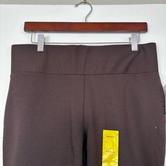 Philosophy Leggings Womens Medium Brown Pull On Ankle Career Pant Stretch - Picture 5 of 8